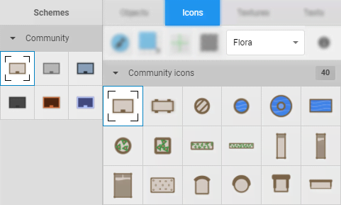 Editing icons